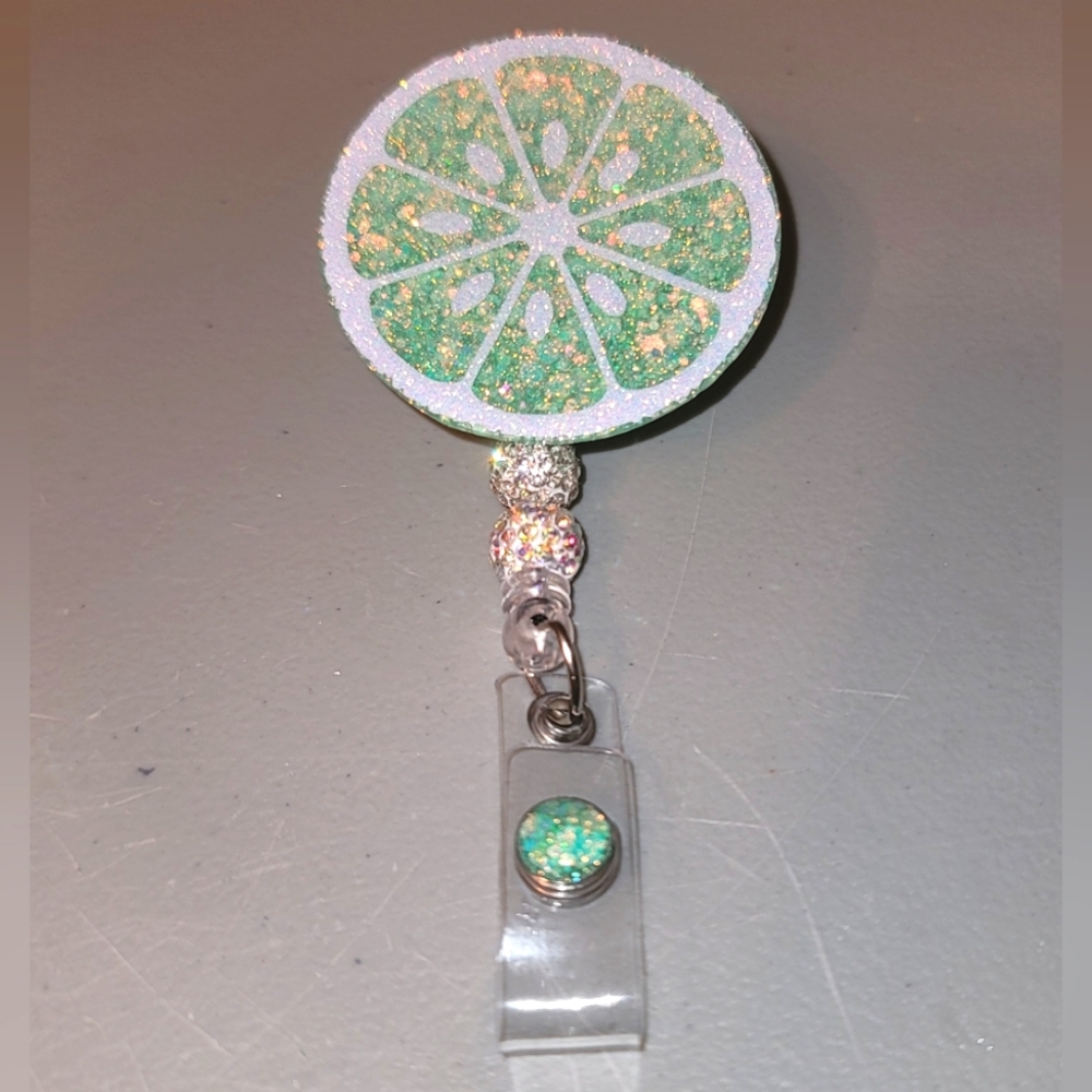 Lime badge reel - 2"